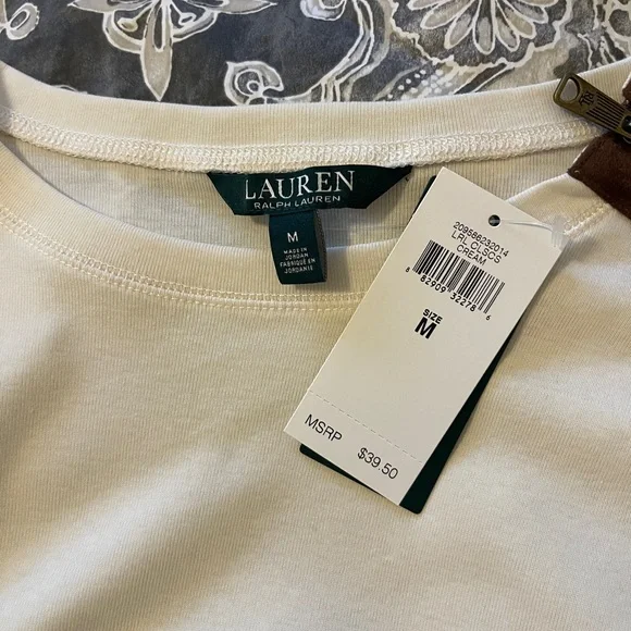 Ralph Lauren Cream Long Sleeve Top - Picture 7 of 7